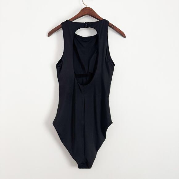 ANDIE SWIM The Corsica High Neck Open Back One Piece Swimsuit Black Large L - Picture 6 of 9